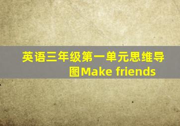 英语三年级第一单元思维导图Make friends